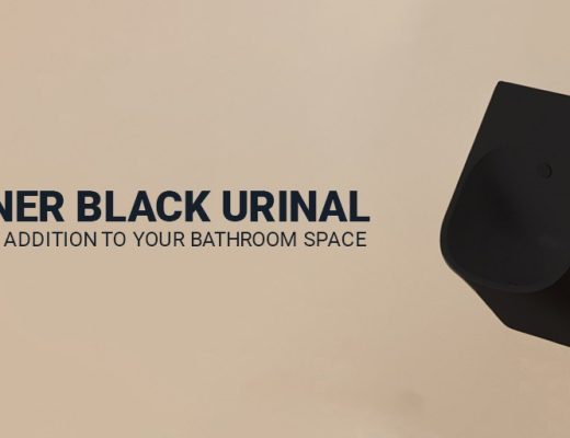designer black urinal