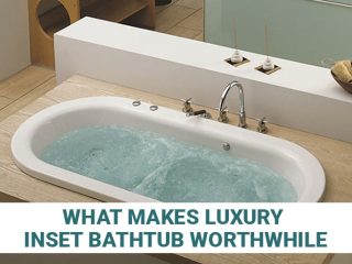 luxury inset bathtub